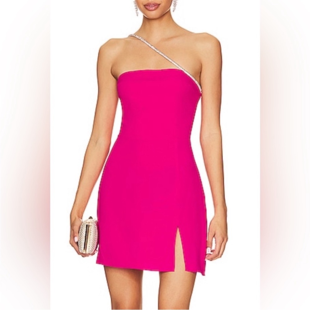 Amanda Uprichard 'Dream' Pink Crystal Embellished Mini Dress Size XS